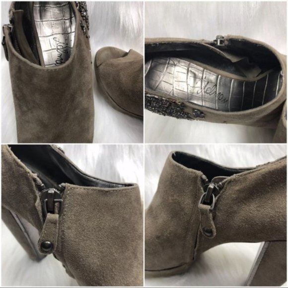 Sam Edelman Suede Una Beaded Booties - Picture 6 of 8